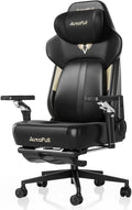 AutoFull M6 Ultra 2.0 Gaming-Stuhl Ergonomisch mit Massage, 720° Armlehnen, Lendenstütze, Kopfkissen, Schwarz