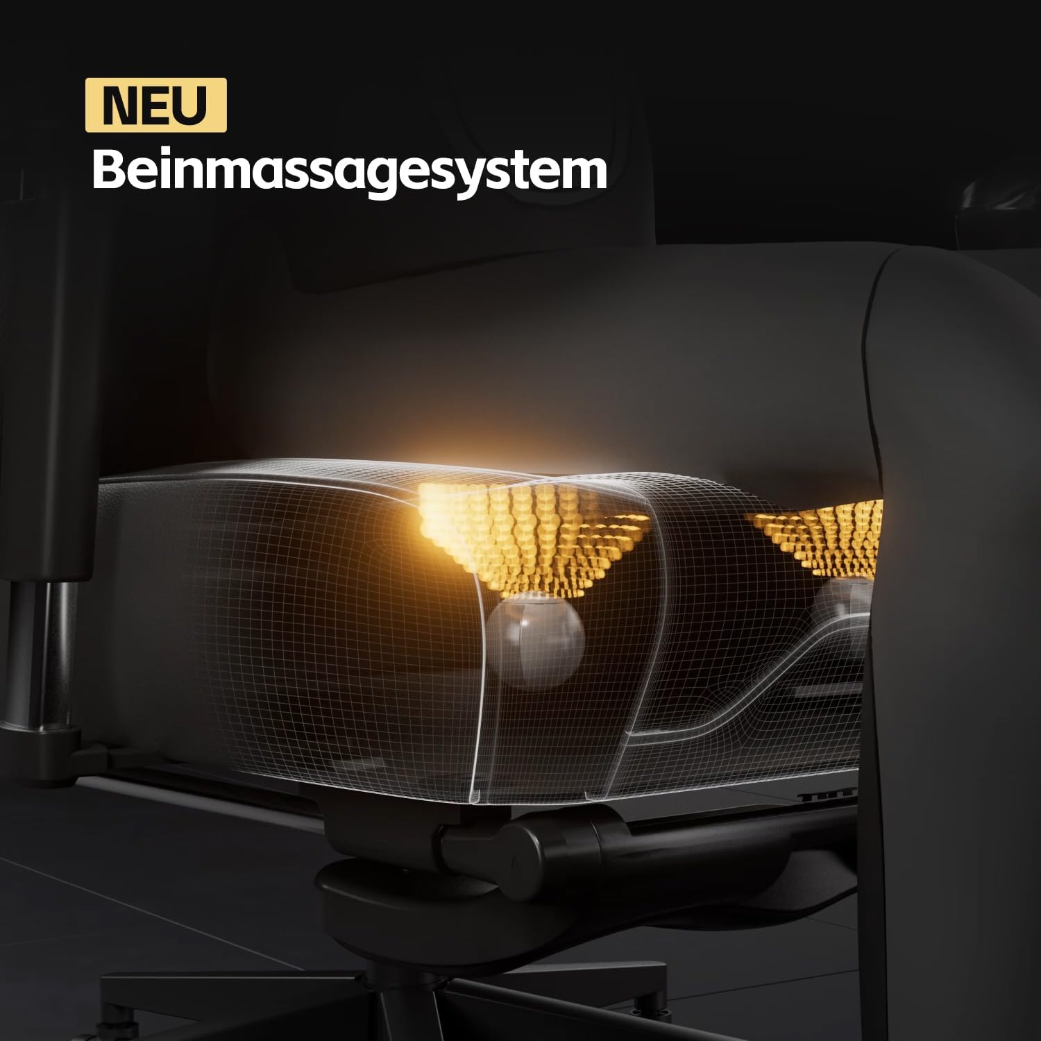 AutoFull M6 Ultra 2.0 Gaming-Stuhl Ergonomisch mit Massage, 720° Armlehnen, Lendenstütze, Kopfkissen, Schwarz