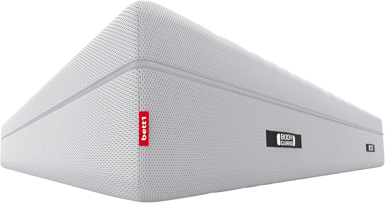 Bodyguard Bett1 Boxspring-Matratze 140x200, 28 cm Höhe, 2in1 mittelfest & fest, Vollschaum, Weiß