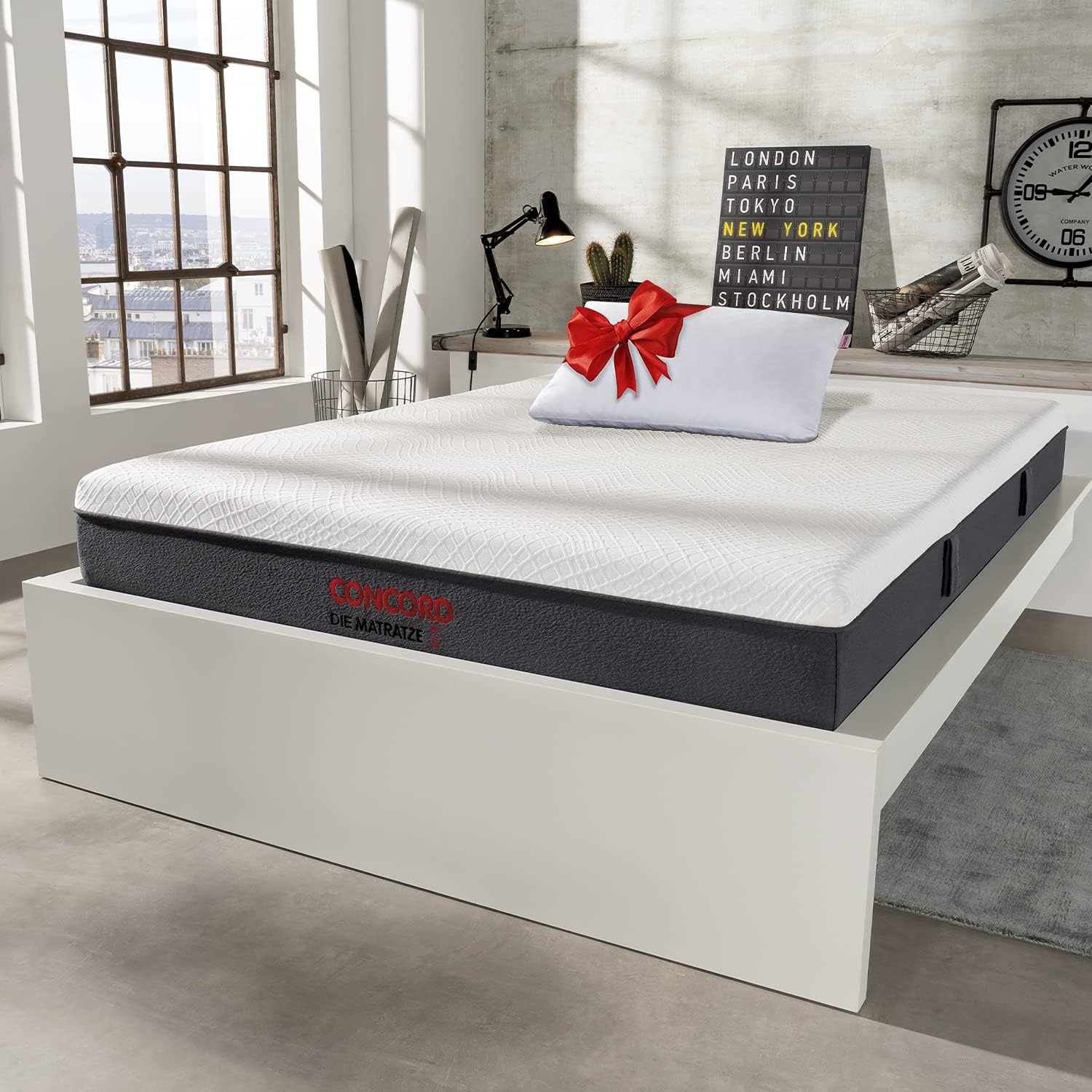 Matratzen Concord Taschenfederkernmatratze 120x200 cm Weiß – Duo Topper, Mittelfest, 24 cm