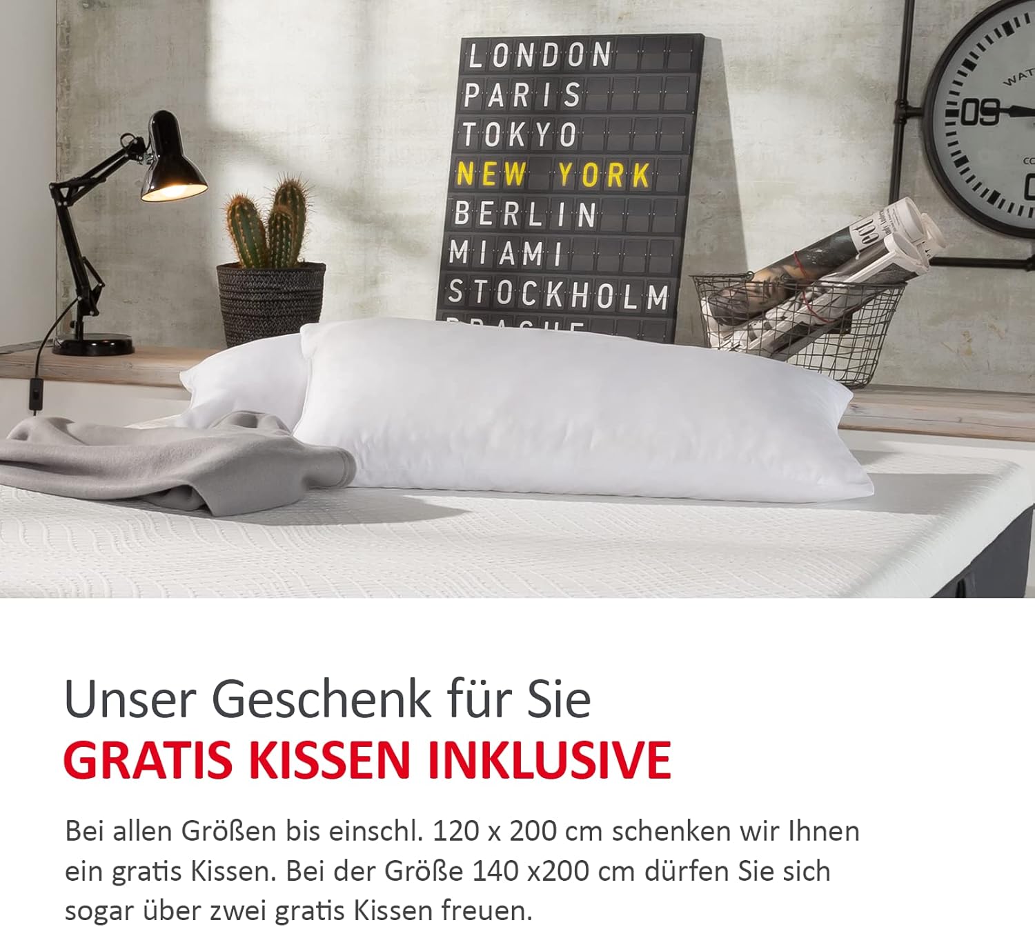 Matratzen Concord Taschenfederkernmatratze 120x200 cm Weiß – Duo Topper, Mittelfest, 24 cm